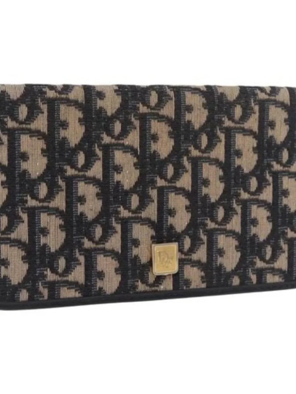 Christian Dior Trotter Canvas Passport Case Navy Auth 189387A